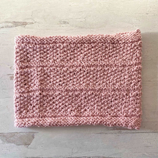 Organic Chunky Cotton Snood in Pink