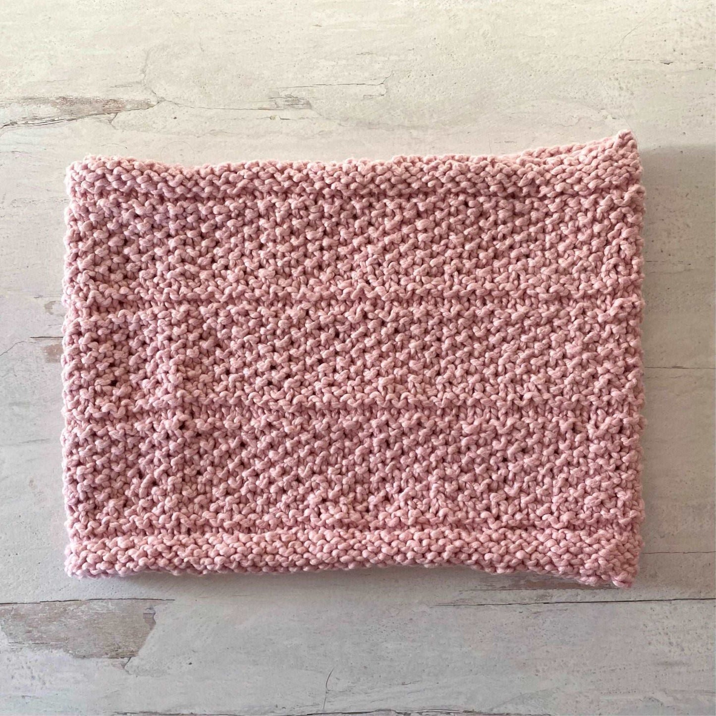 Organic Chunky Cotton Snood in Pink