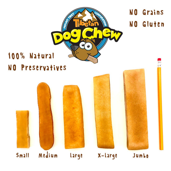 Tibetan Dog Chew for dogs under 70 lbs- Xtra Large