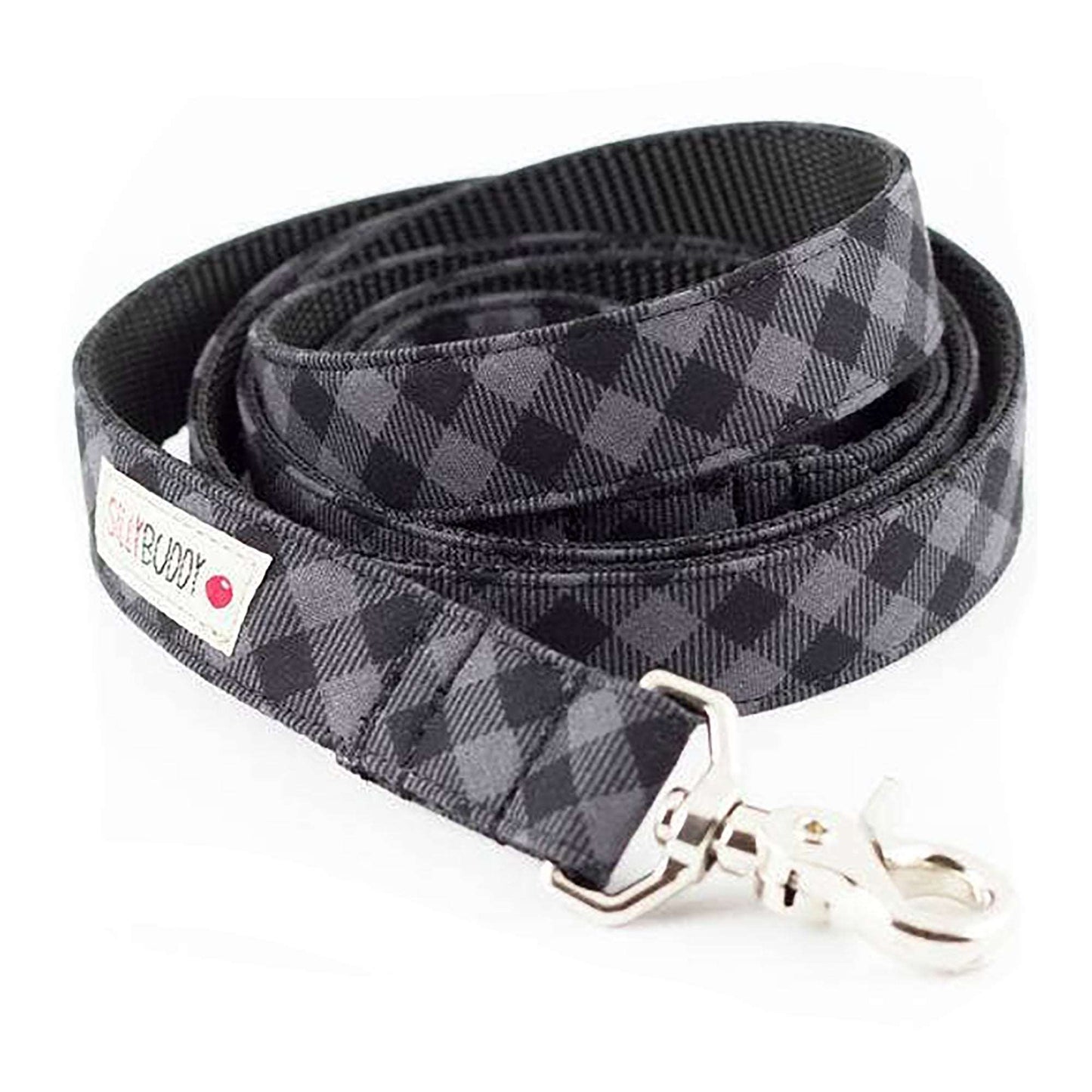 Load image into Gallery viewer, Charcoal Buffalo Plaid Leash
