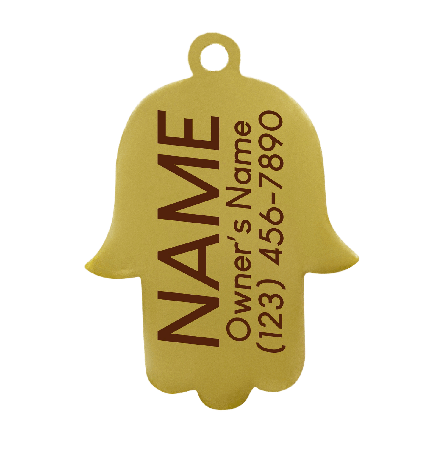 Load image into Gallery viewer, Hamsa Pet ID Tag - Black &amp;amp; Gold
