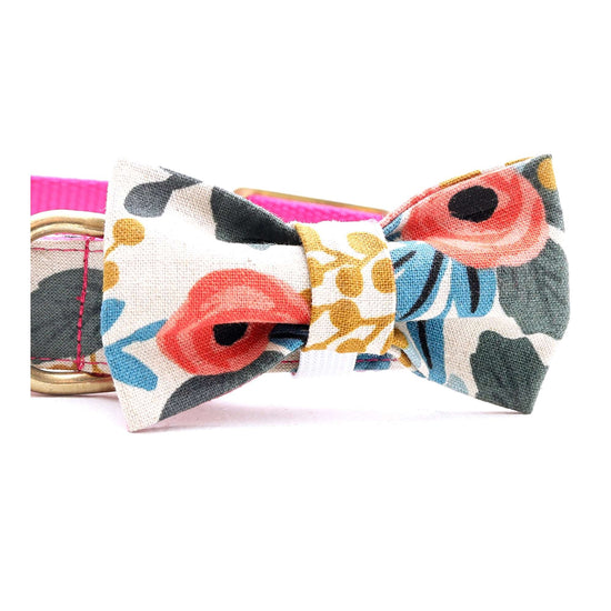 Load image into Gallery viewer, Rifle Paper Co Fleur Natural Bow Tie
