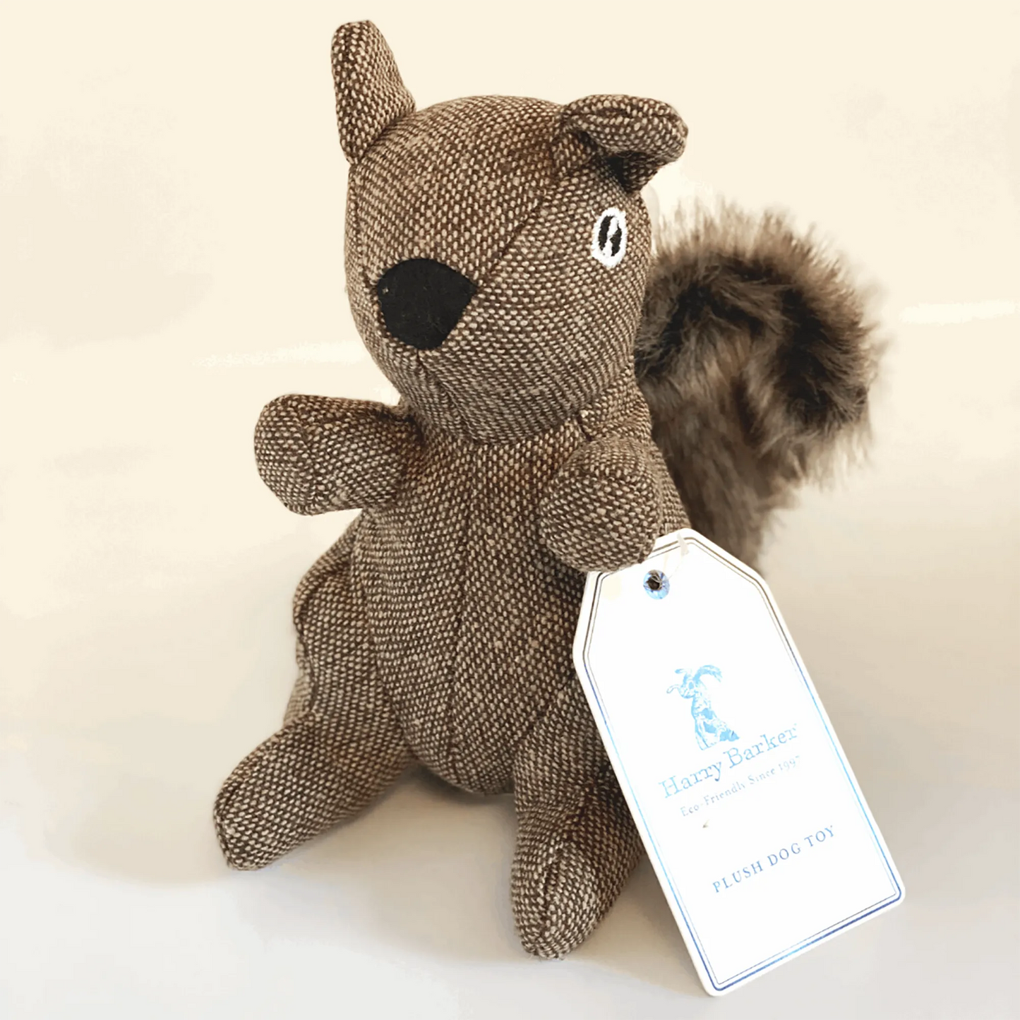 Tweed Squirrel Dog Plush Toy