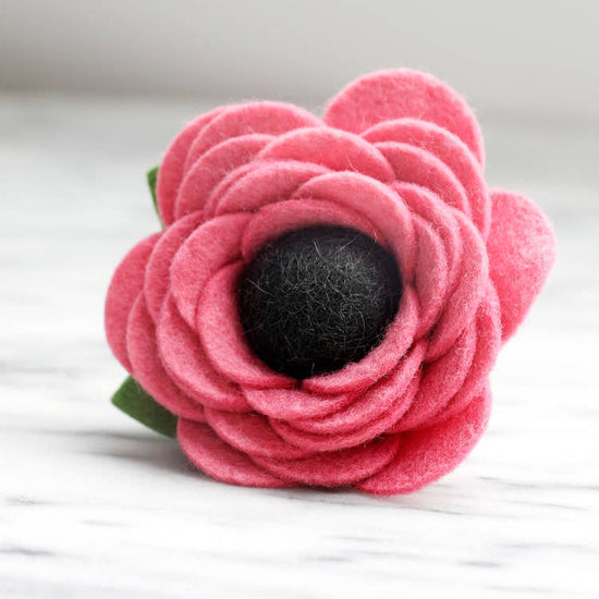 Poppy Dog Collar Flower